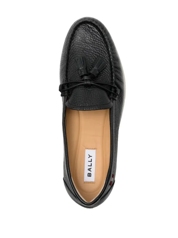 BALLY 黒 レザー ローファー タッセル Bally タッセル レザーローファー | ブラック | FARFETCH JP