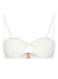 La Perla monogram underwired bikini top - White