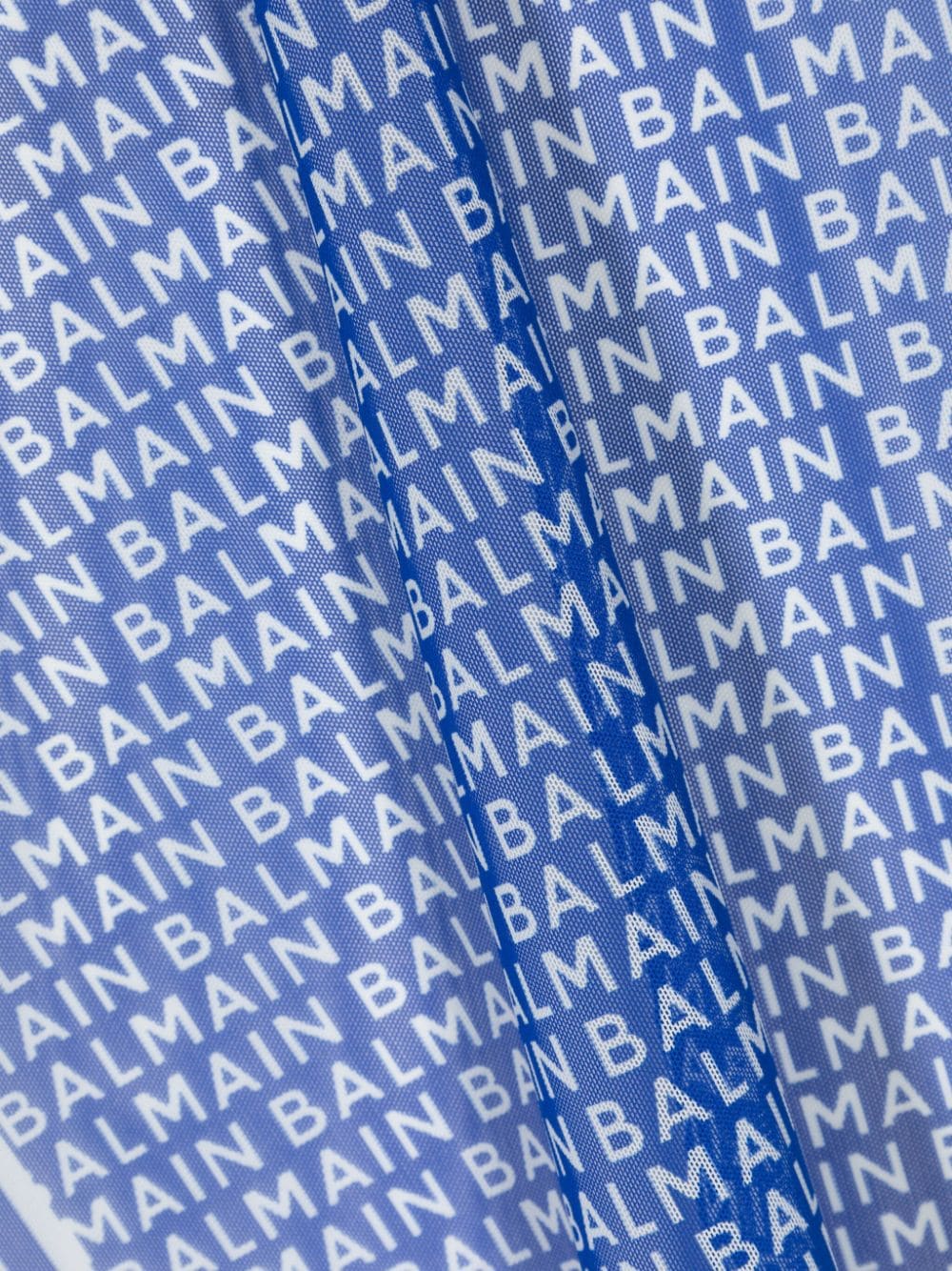 Balmain logo-print mesh scarf - Wit