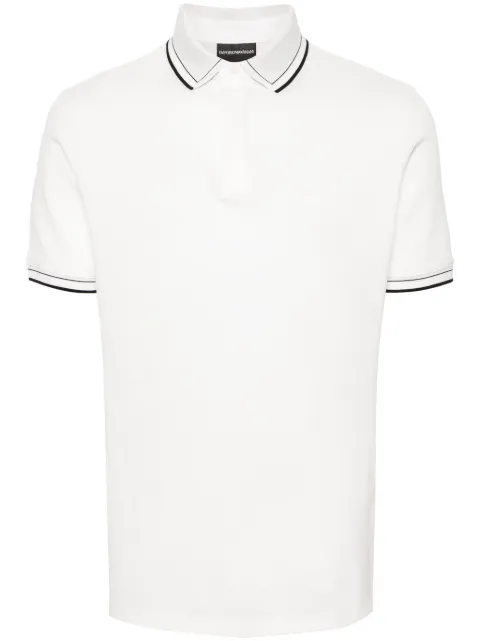 Emporio Armani logo-embroidered cotton polo shirt