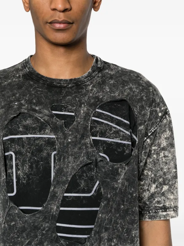 【DIESEL】T-Boxt-Peeloval Diesel T-Boxt Peeloval Cotton T-shirt | Black | FARFETCH