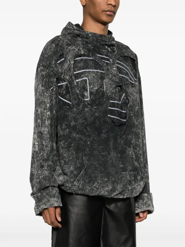 【関税込】人気◆DIESEL ディーゼル◆S-MAR-PEELOVAL パーカー Diesel S-Mar-Peeloval Cotton Hoodie | Black | FARFETCH JO