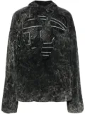 Diesel S-Mar-Peeloval cotton hoodie - Black