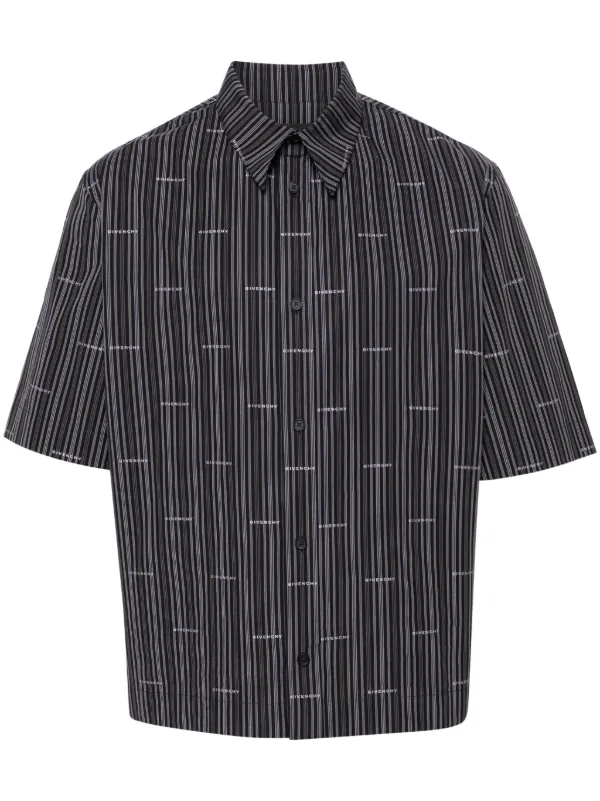 Givenchy logo-jacquard Striped Shirt | Black | FARFETCH