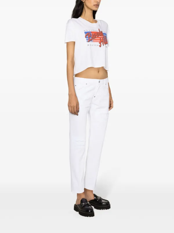 DSQUARED2 Cool Girl low-rise slim-fit Jeans | White | FARFETCH