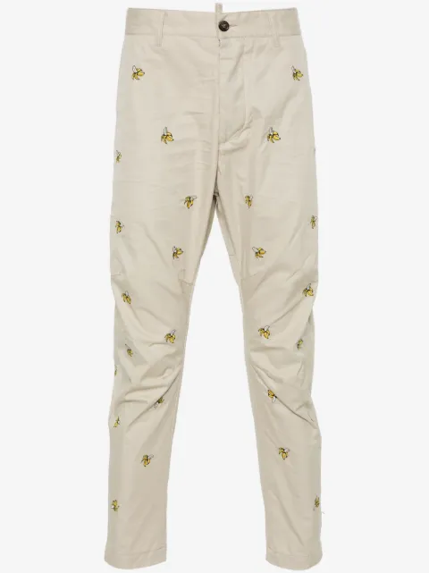 DSQUARED2 Embroidered Fruits chino pants