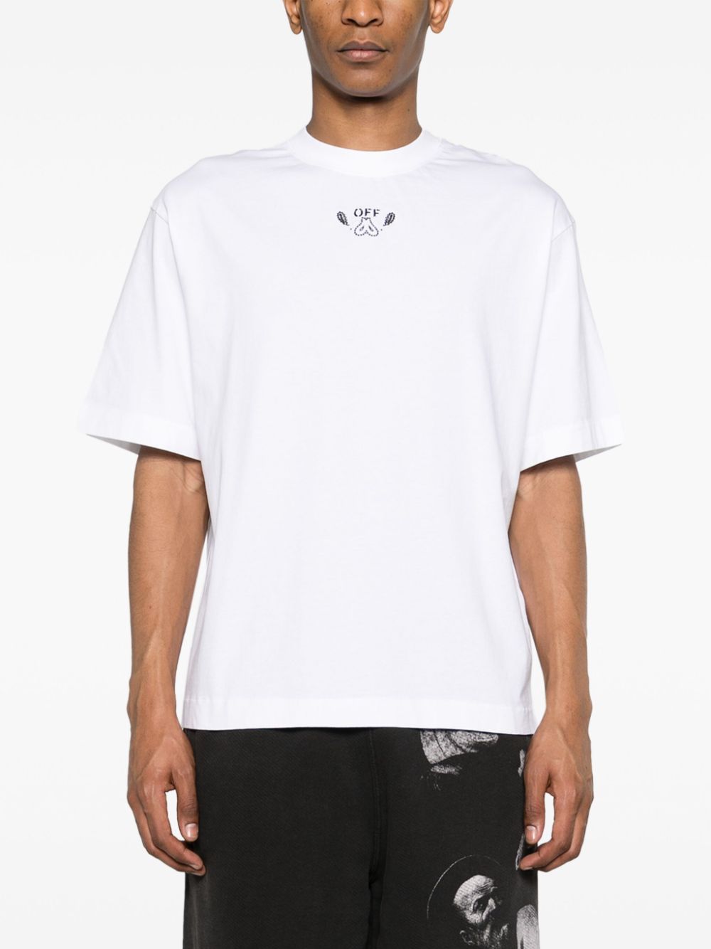 Shop Off-white Bandana Arrow Cotton T-shirt In White