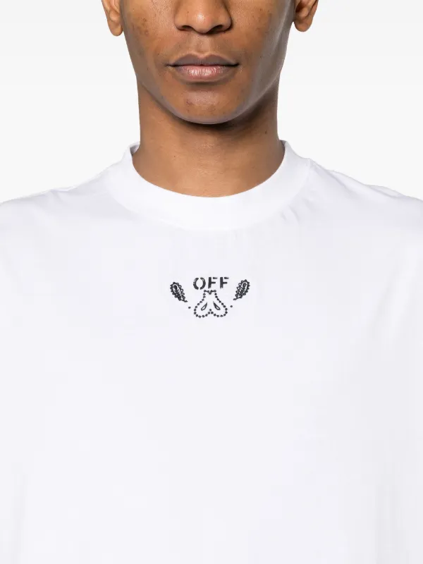 OFF WHITE 一枚でも格好良く着こなせる！Bandana Arrow Tシャツ Off-White Bandana Arrow Cotton T-shirt | Black | FARFETCH