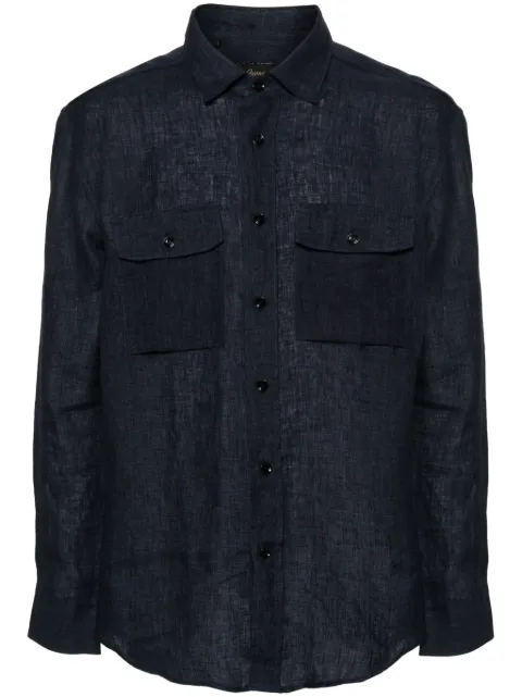Brioni button-up linen shirt