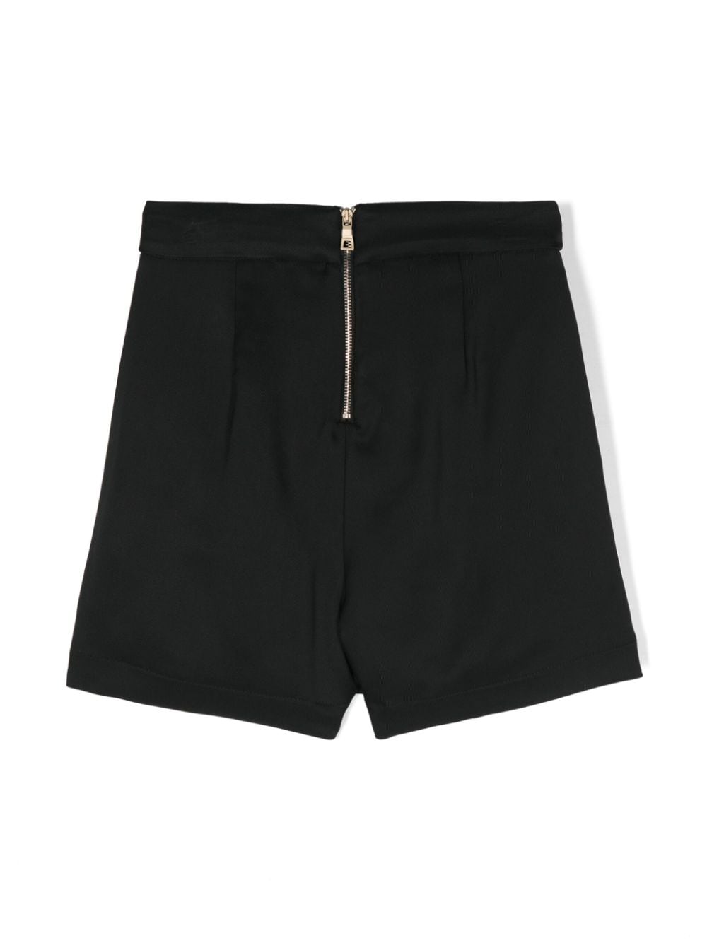 Shop Balmain Asymmetric Twill Shorts In Black