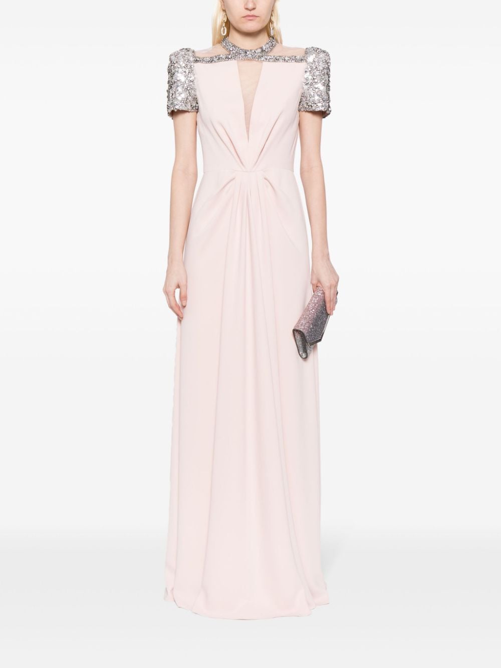 Jenny Packham Verfraaide avondjurk - Roze