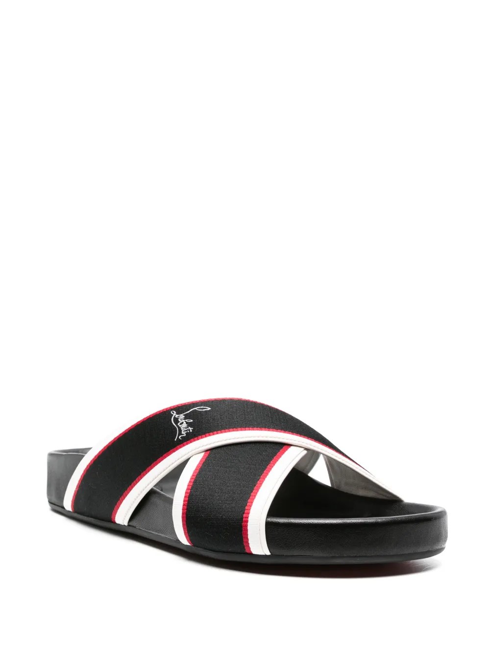 Christian Louboutin Hot Cross Bizz striped slides | Image 2