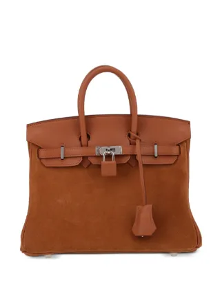 Hermes Pre Owned 2022 Birkin Grizzly 25 Handbag Brown FARFETCH