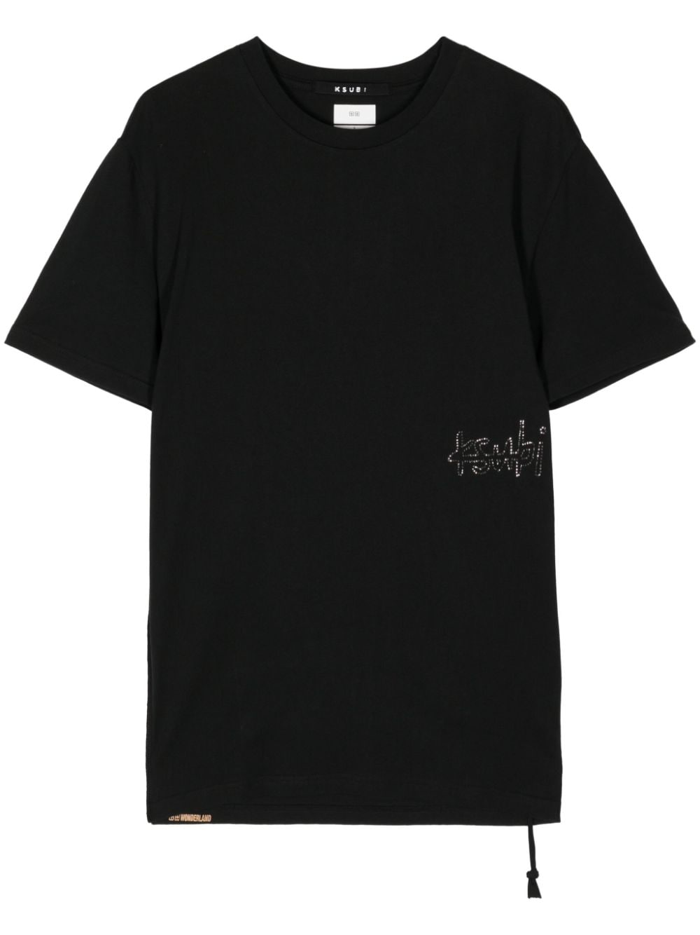 Ksubi Studded-logo Cotton T-shirt In Schwarz