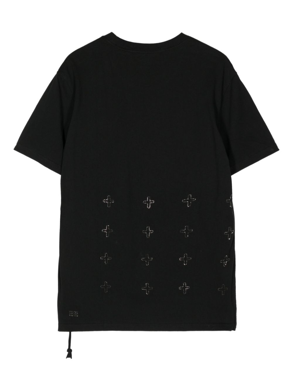 Shop Ksubi Studded-logo Cotton T-shirt In Schwarz