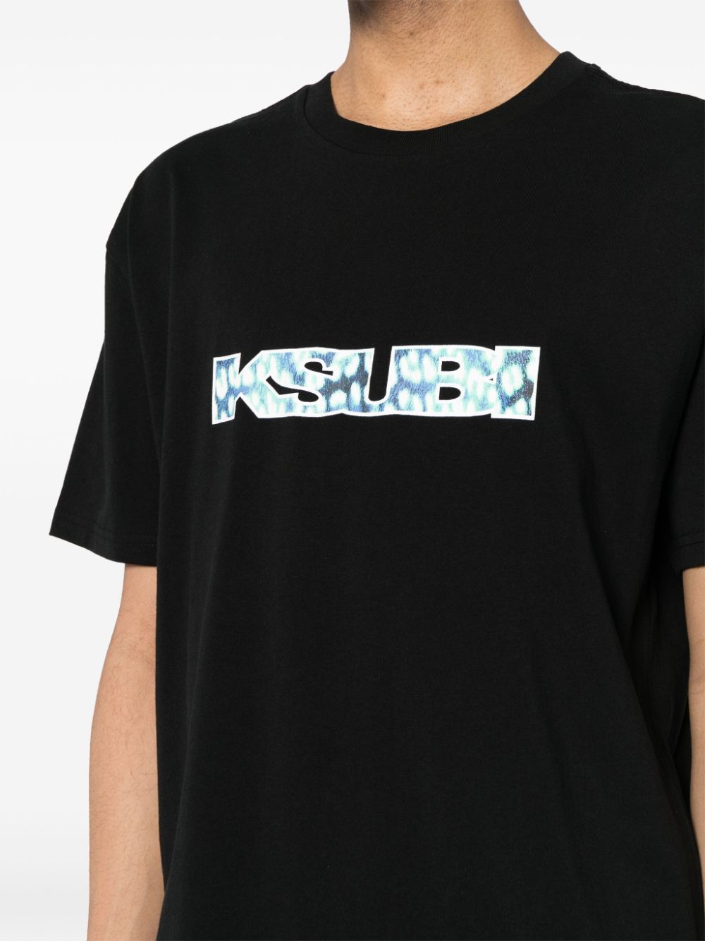 Shop Ksubi Portal Biggie Cotton T-shirt In Black