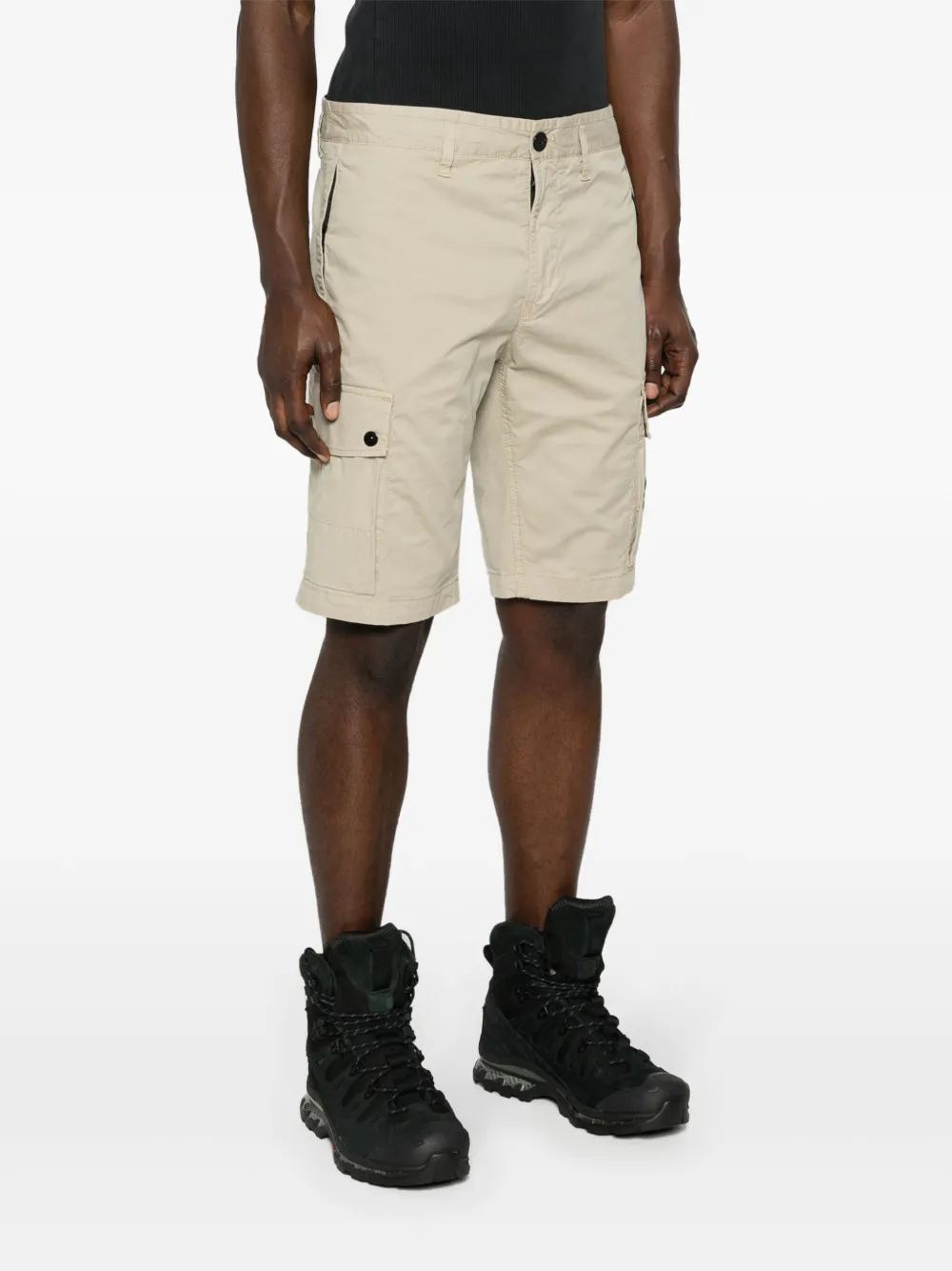 Stone Island Shorts met Compass-logopatch Beige