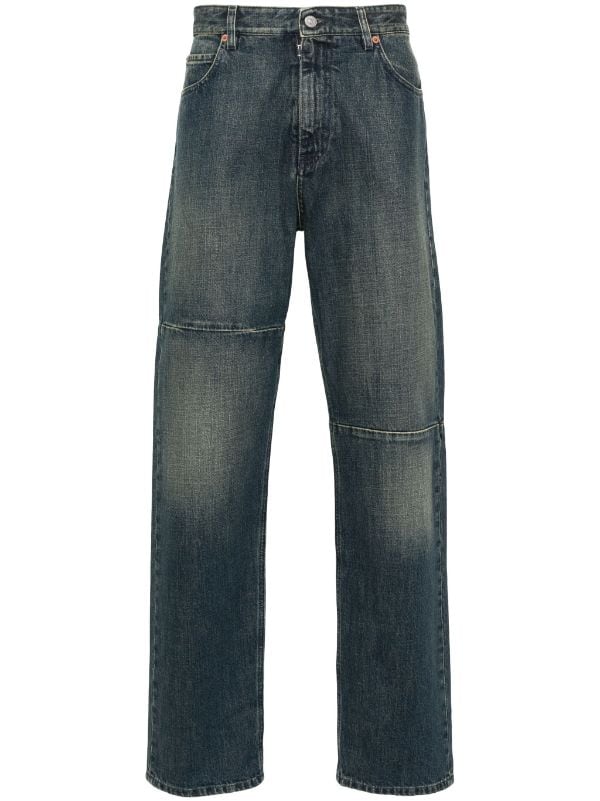 MM6 Maison Margiela logo-patch straight-leg Jeans - Farfetch