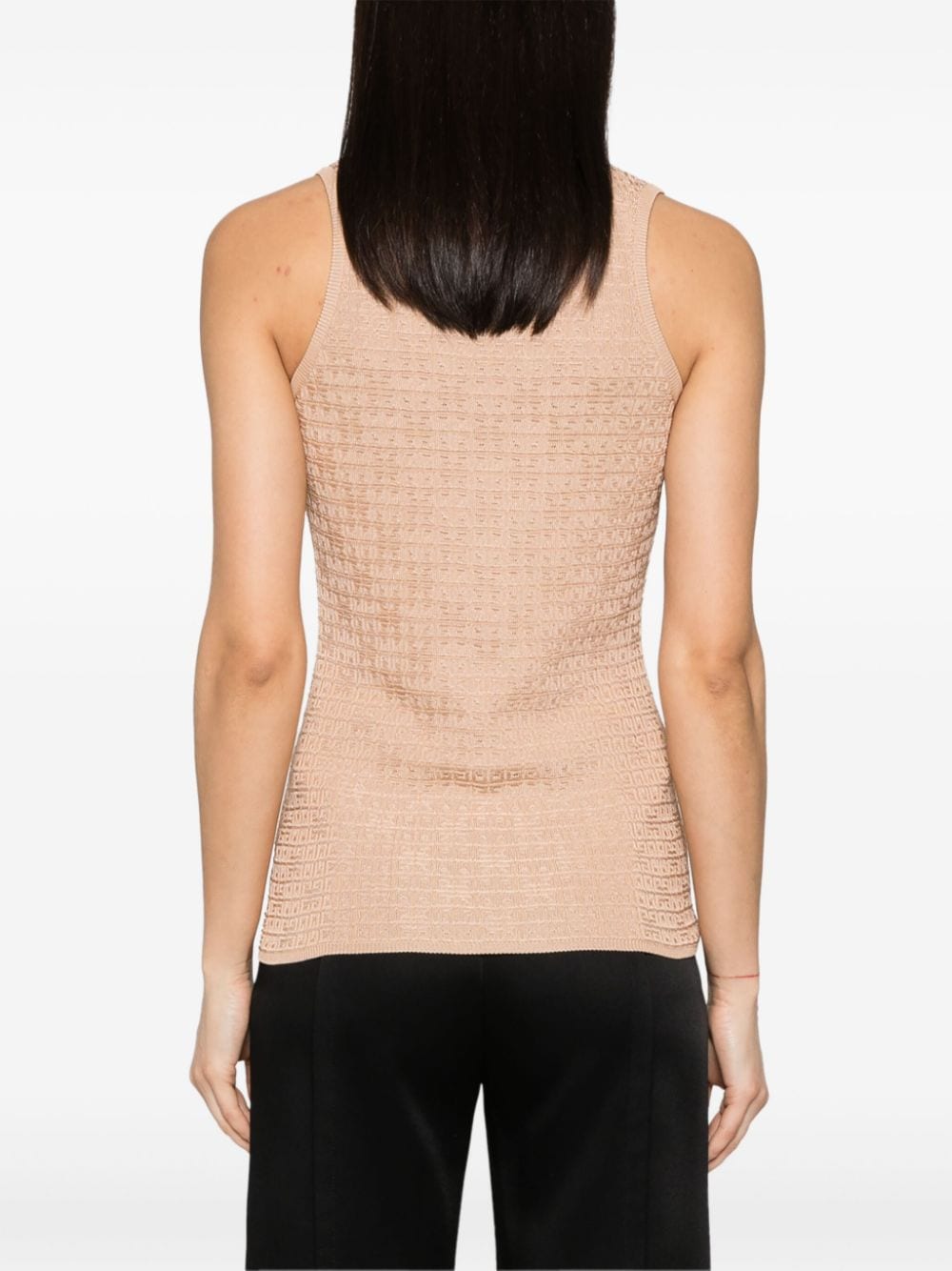 Shop Givenchy 4g-jacquard Sleeveless Top In Neutrals