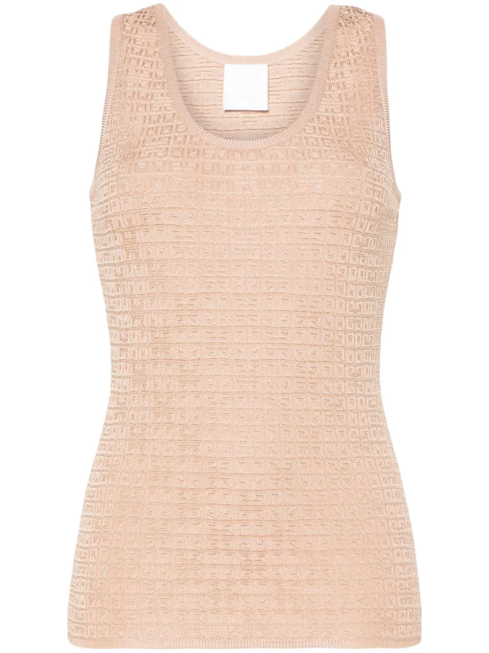 Shop Givenchy 4g-jacquard Sleeveless Top In Neutrals