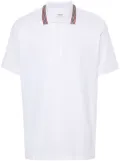 Burberry striped-collar polo shirt - White