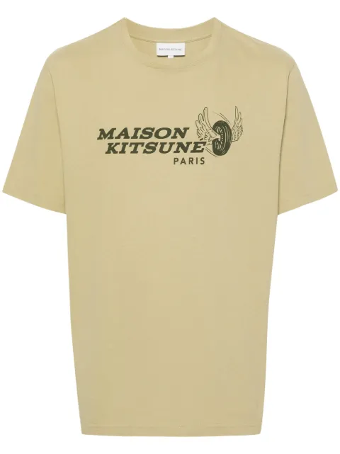 Maison Kitsuné Racing Wheels-print T-shirt