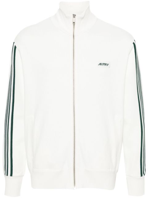 Autry logo-patch zip-up sweatshirt