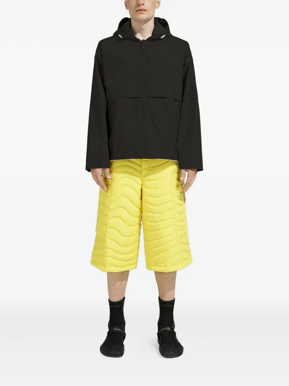 Khrisjoy Hooded Drawstring Jacket In Black