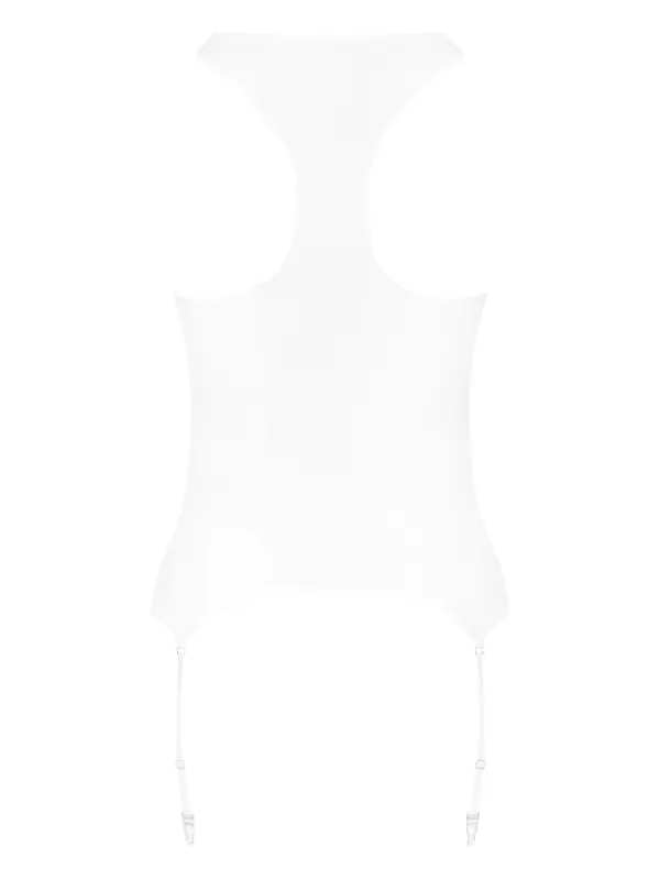 Maison Close La Femme Amazone suspenders-detail Tank Top | White