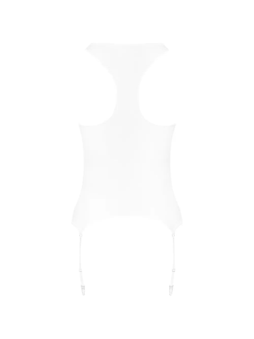 Maison Close La Femme Amazone suspenders-detail Tank Top | White