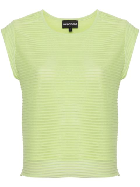 Emporio Armani ribbed mesh tank top Women