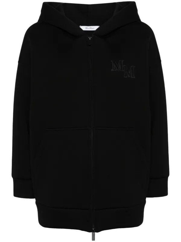 【MaxMara】ジップアップジャケット 総柄 ブラック×ブラウン USA6　M Max Mara Plava ジャケット | ブラック | FARFETCH JP