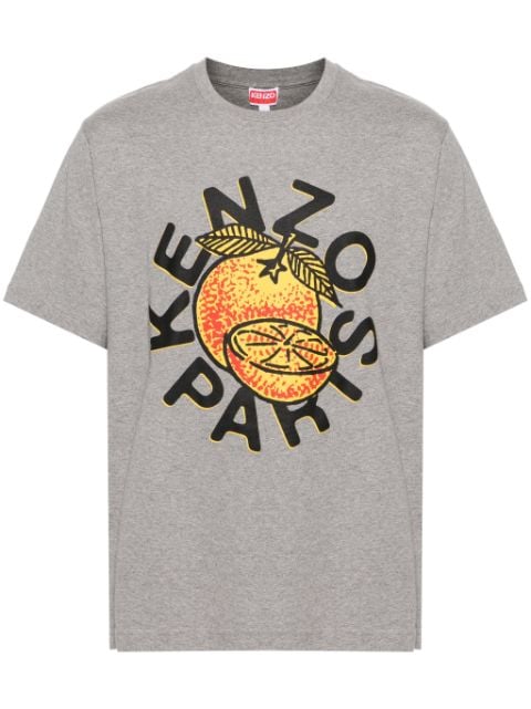 Kenzo Orange-print cotton T-shirt