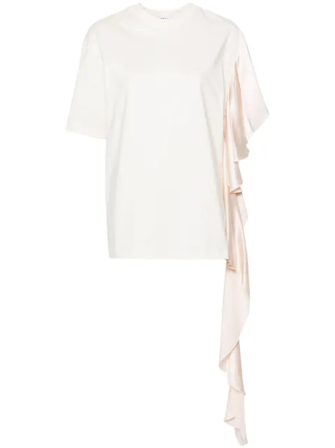 MSGM draped-sleeve cotton T-shirt