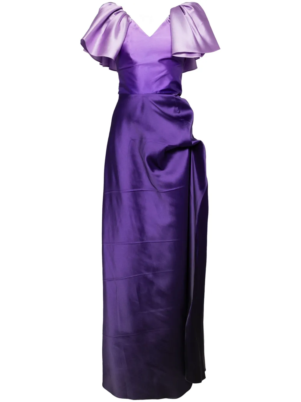 gradient-effect taffeta dress