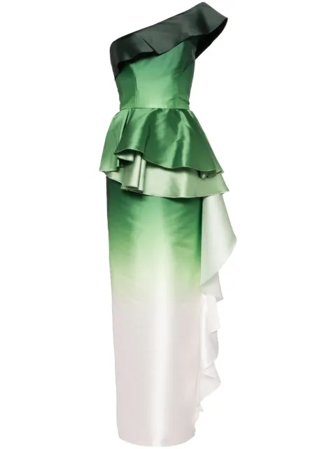 Saiid Kobeisy one-shoulder gradient dress