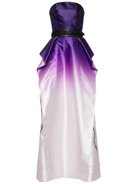 Saiid Kobeisy gradient-effect taffeta strapless dress
