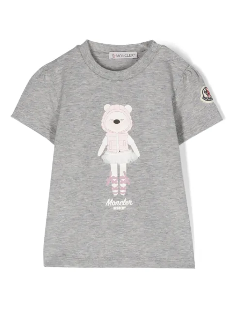 Moncler Enfant playera con motivo de osito