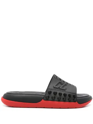 Louboutin spike slides best sale