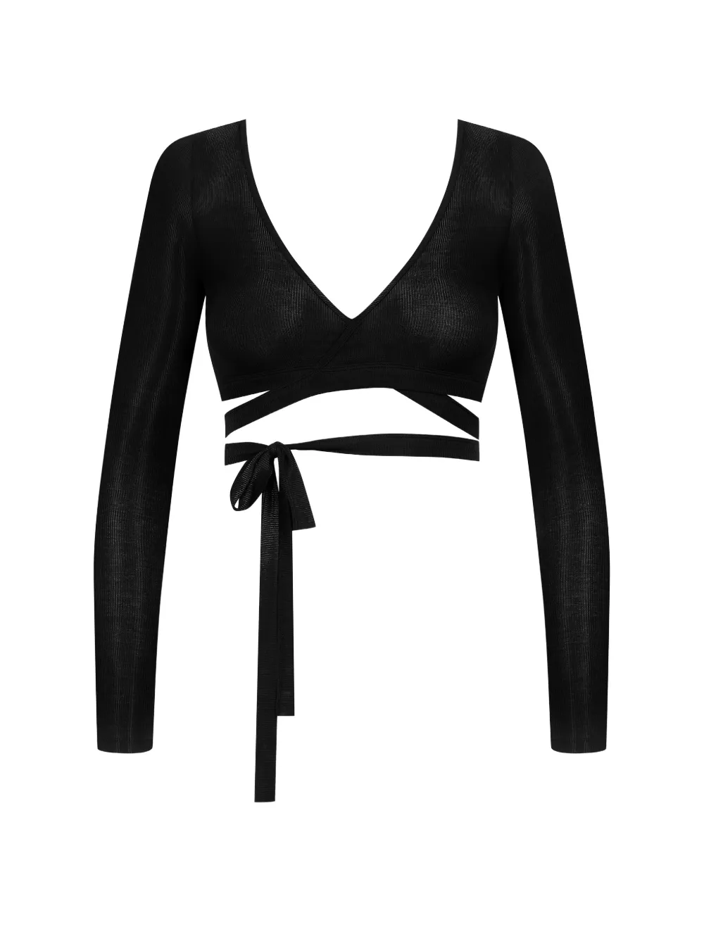 Maison Close La Femme Amazone Wickelbluse - Schwarz