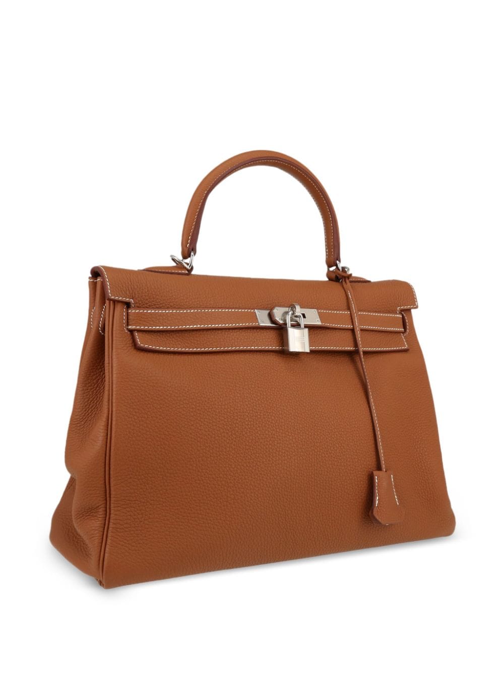 Pre-owned Hermes Kelly 35 两用手提包（2023年典藏款） In Brown