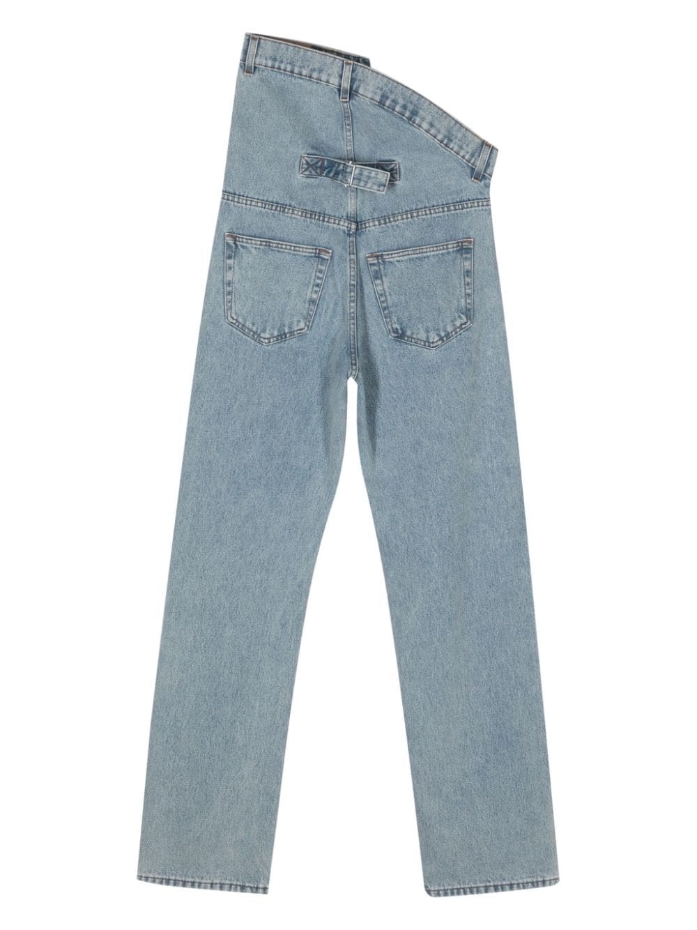Shop Y/project Asymmetric Organic-cotton Jeans In Blue