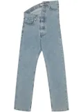 Y/Project asymmetric organic-cotton jeans - Blue