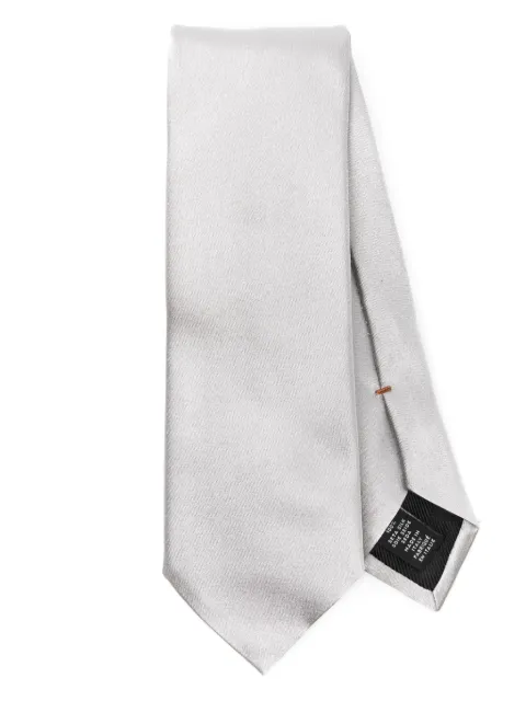 Zegna corbata de seda con extremo en punta