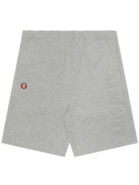 AAPE BY *A BATHING APE logo-embossed melange-effect track shorts Men