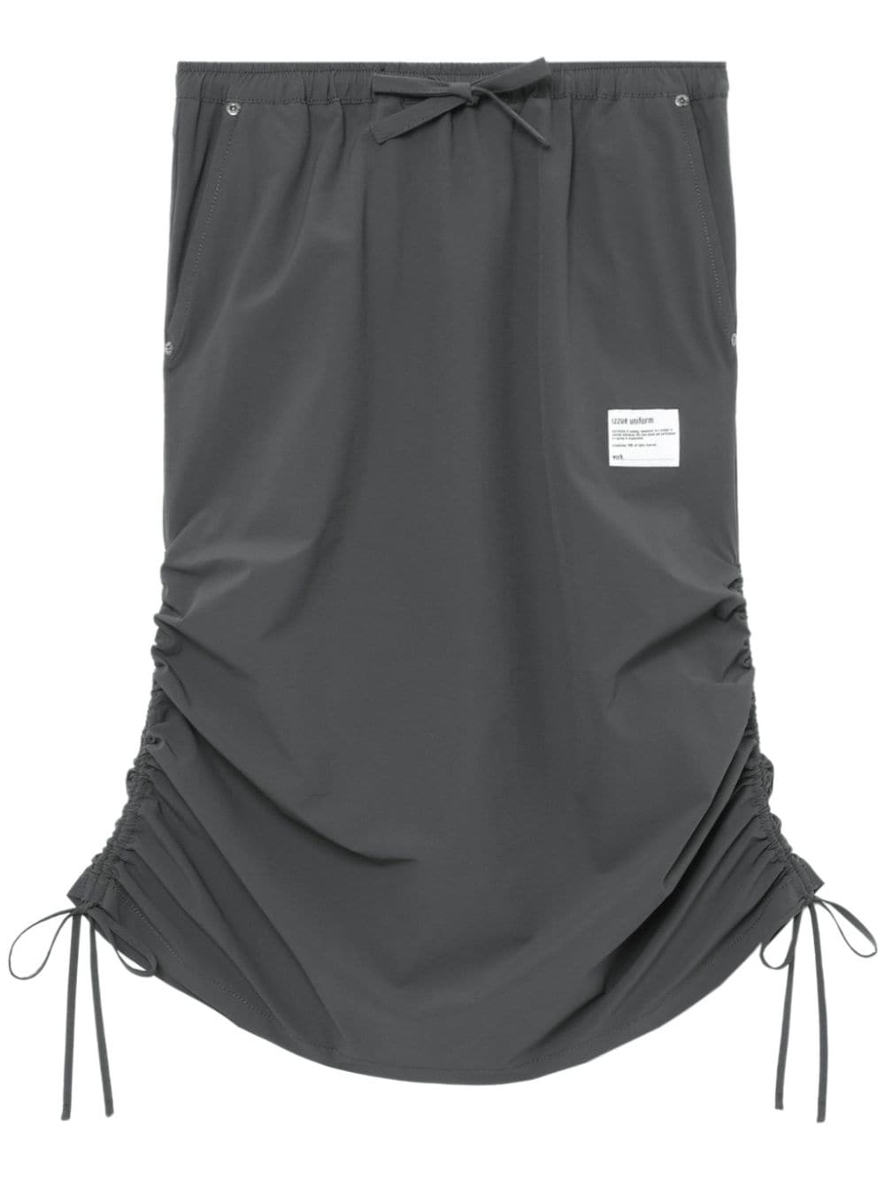 Izzue Drawstring-fastening Midi Skirt In Grey