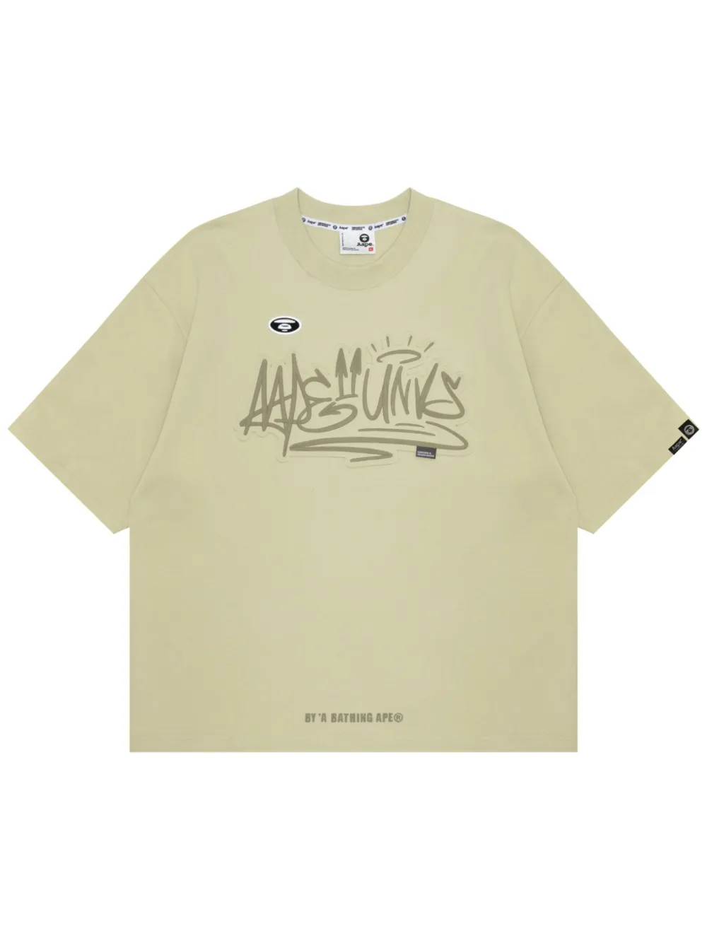 AAPE BY *A BATHING APE® logo-embroidered jersey T-shirt - Green