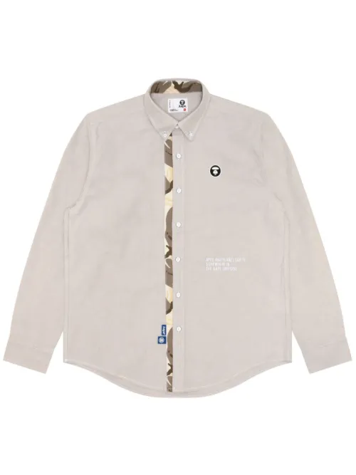 Chemise en coton à broderie Moonface - AAPE BY *A BATHING APE® - Modalova