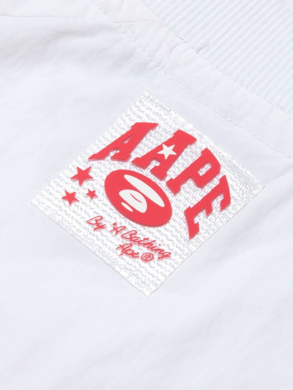 Shop Aape By A Bathing Ape Graphic-print V-neck Sweatshirt In White