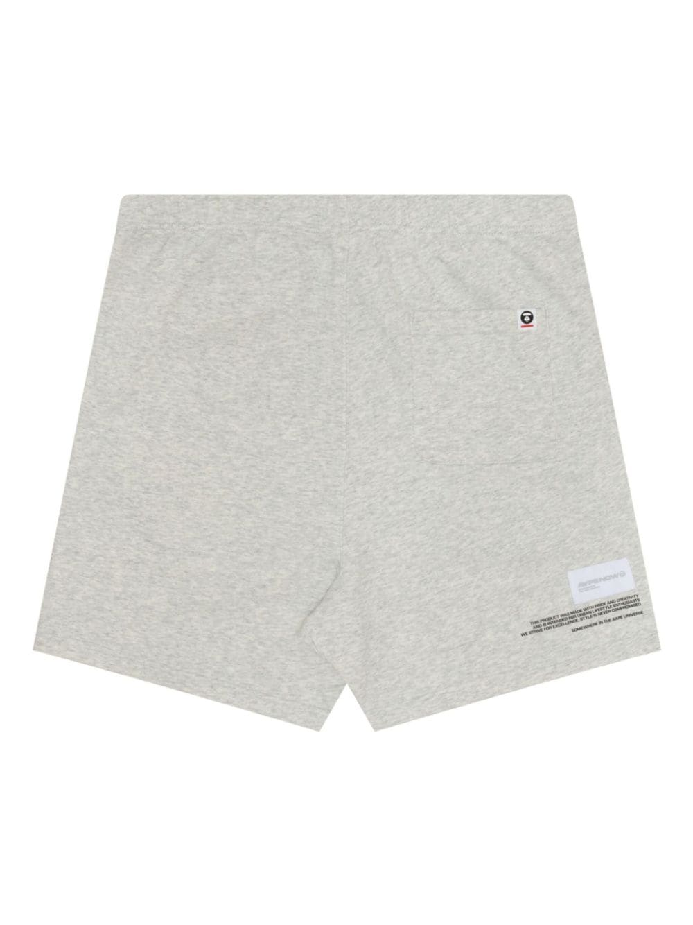 Shop Aape By A Bathing Ape Logo-patch Elasticated-waist Shorts In Grey